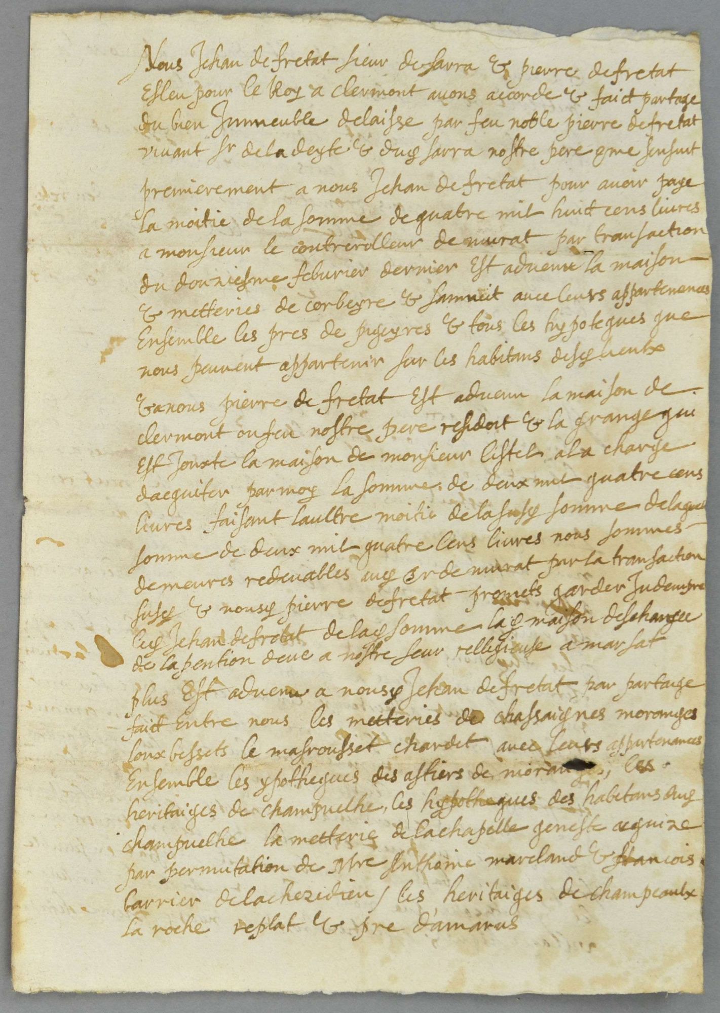 Cours de paléographie du mois de décembre 2017