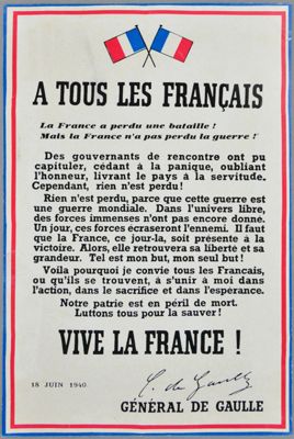 Archives départementales de la Haute-Loire. Fonds René Sejalon, résistant de la Seconde Guerre mondiale (tract de propagande française sous l'occupation, 300 J 2)