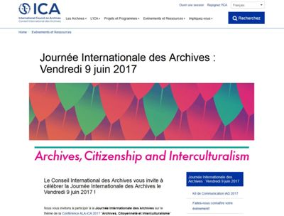 Archives départementales de la Haute-Loire. Journée internationale des Archives (www.ica.org).