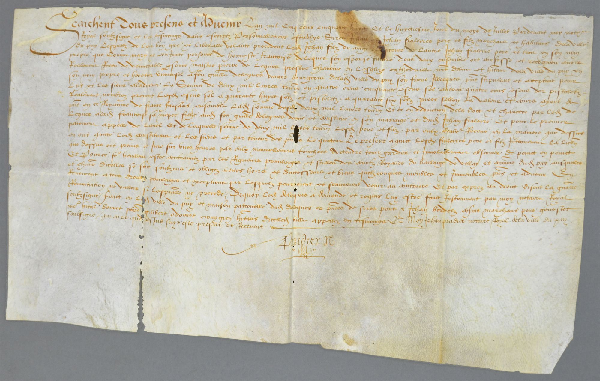 Paléographie du mois d'octobre 2016 : un nouveau texte à déchiffrer