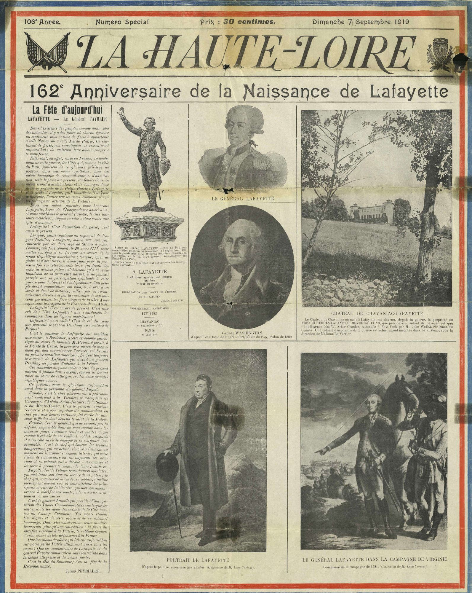 259ème anniversaire de Lafayette