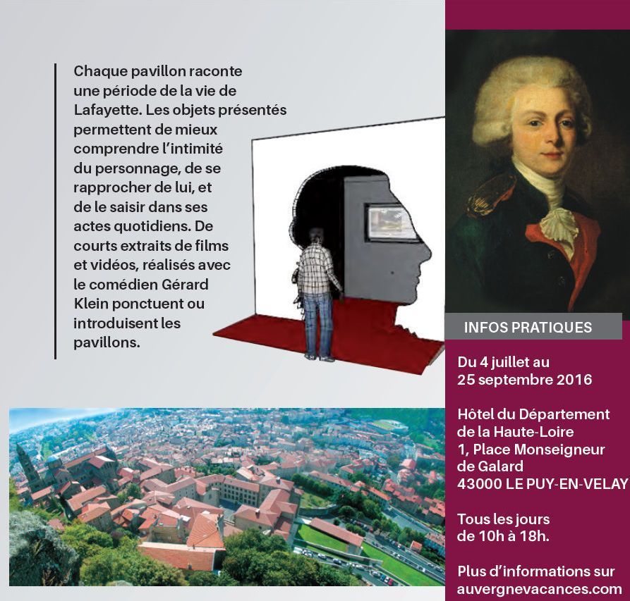 Rappel : exposition "Lafayette, l'enfant de la Haute-Loire. L'intime et la légende."