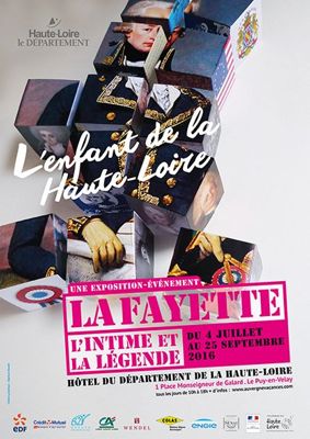 Archives départementales de la Haute-Loire. Exposition "Lafayette, l'intime et la légende", Hôtel du département de la Haute-Loire (juillet 2016).