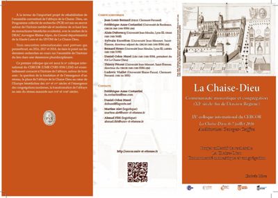 Archives départementales de la Haute-Loire. XIe colloque du CERCOR à La Chaise-Dieu.