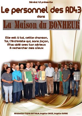 Archives départementales de la Haute-Loire. Salon de la généalogie 2016 organisé par geneal43 et Généalogie43 au Puy-en-Velay (affiches de films).