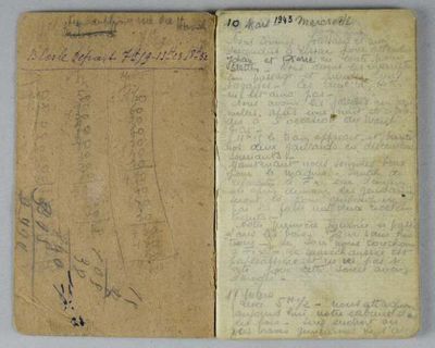 Archives départementales de la Haute-Loire. Carnet de notes du résistant Joannès Chazalon (1 J 942).