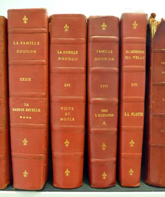Archives départementales de la Haute-Loire. Fonds Boudon-Lashermes. Bibliothèque reliée. 