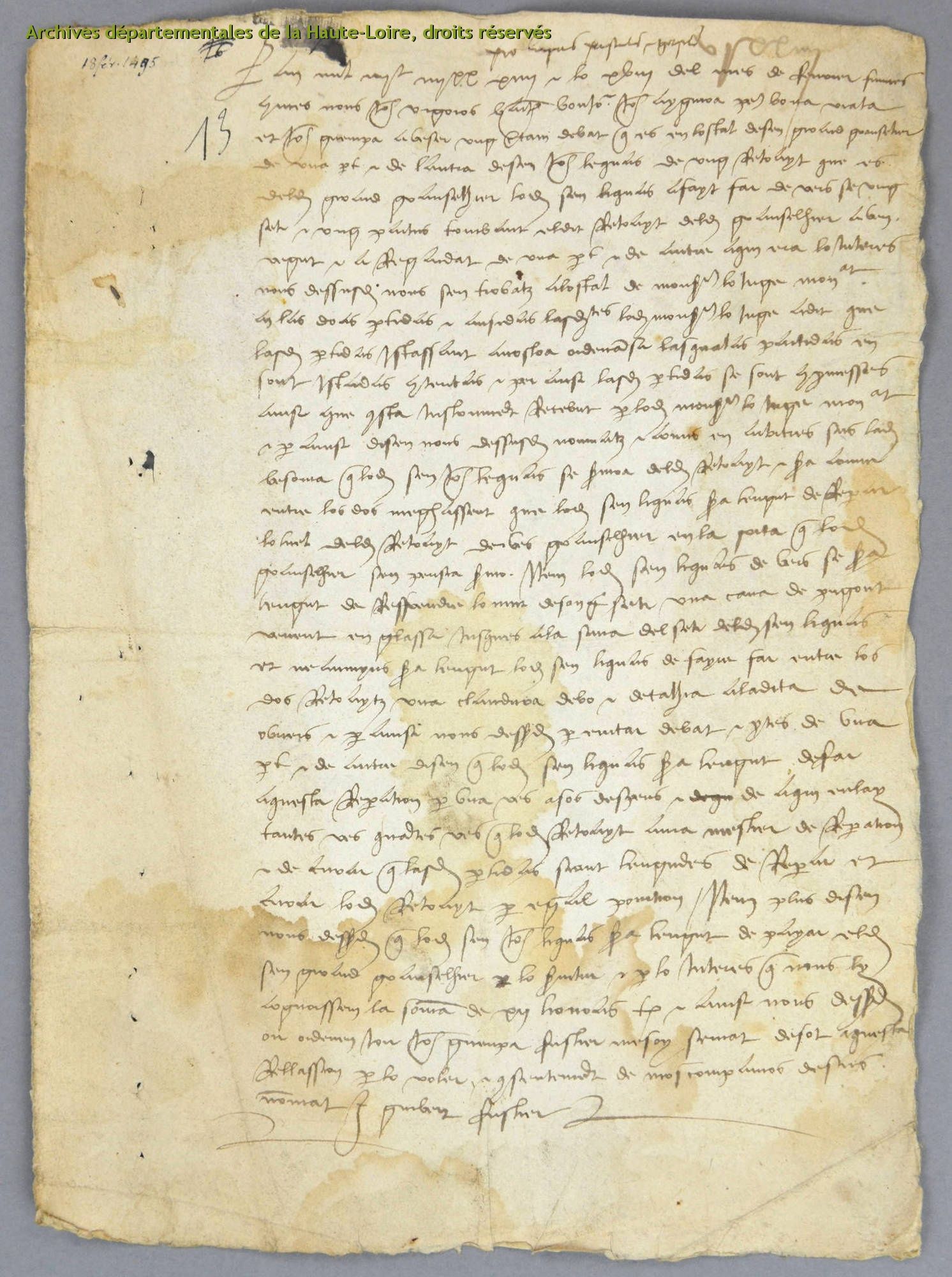 Cours de paléographie du mois de mars 2021