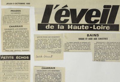 Archives départementales de la Haute-Loire. Dossiers de presse.