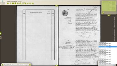 Archives départementales de la Haute-Loire. État civil de 1903 à 1932 en ligne, signets (1925 W).