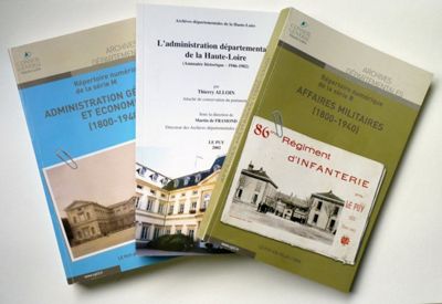 Archives départementales de la Haute-Loire. Fonds de la Grande guerre, orientation bibliographique.
