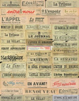 Archives départementales de la Haute-Loire. Presse ancienne altiligérienne (2 Pb).
