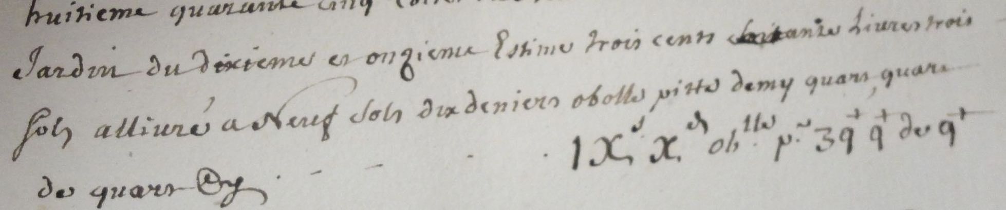Classement des parcelles (dixième et onzième), estimation foncière en livres, et allivrement en oboles et parts de points