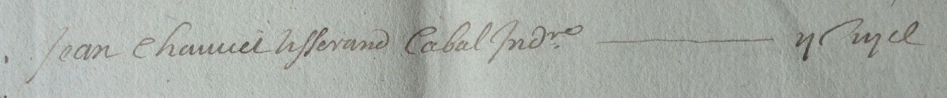 Un tisserand de Pradelles taxé à raison du cabal. 