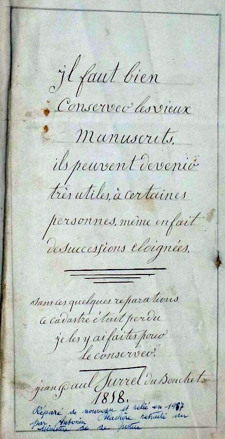 Compoix du Bouchet-Saint-Nicolas, p. 1 et 2. Num.