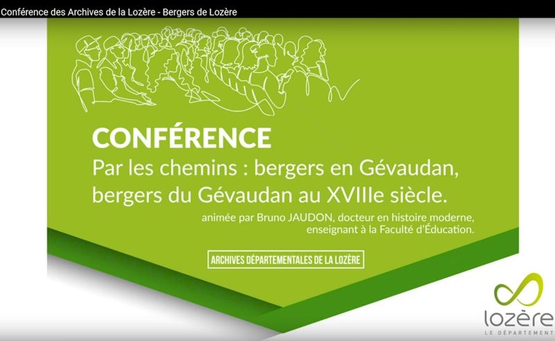 Archives départementales de la Haute-Loire. Conférences filmées des Archives départementales de la Lozère.
