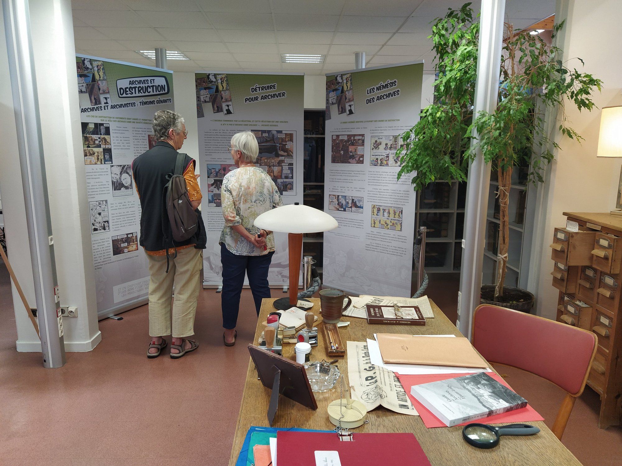JEP 2023 : visite de l'exposition "Archives en BD" réalisée par les Archives de la Corrèze.
