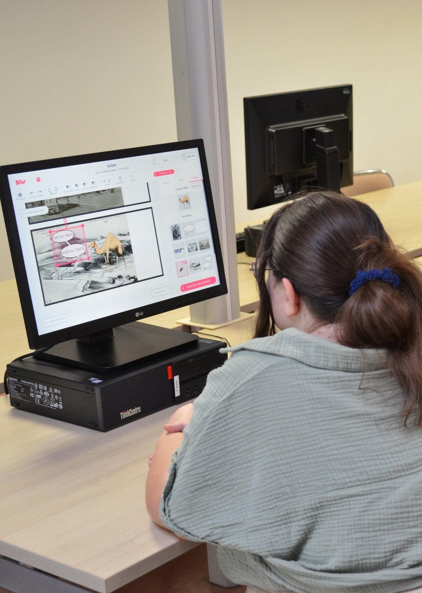 JEP 2023 : création de BD personnalisées à l'aide de l'application "BDnF, la fabrique à BD" de la Bibliothèque nationale de France.