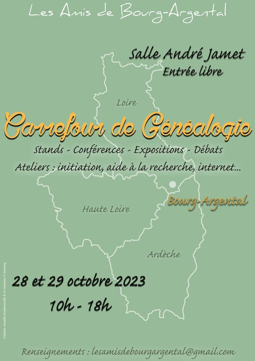 Carrefour de généalogie à Bourg-Argental