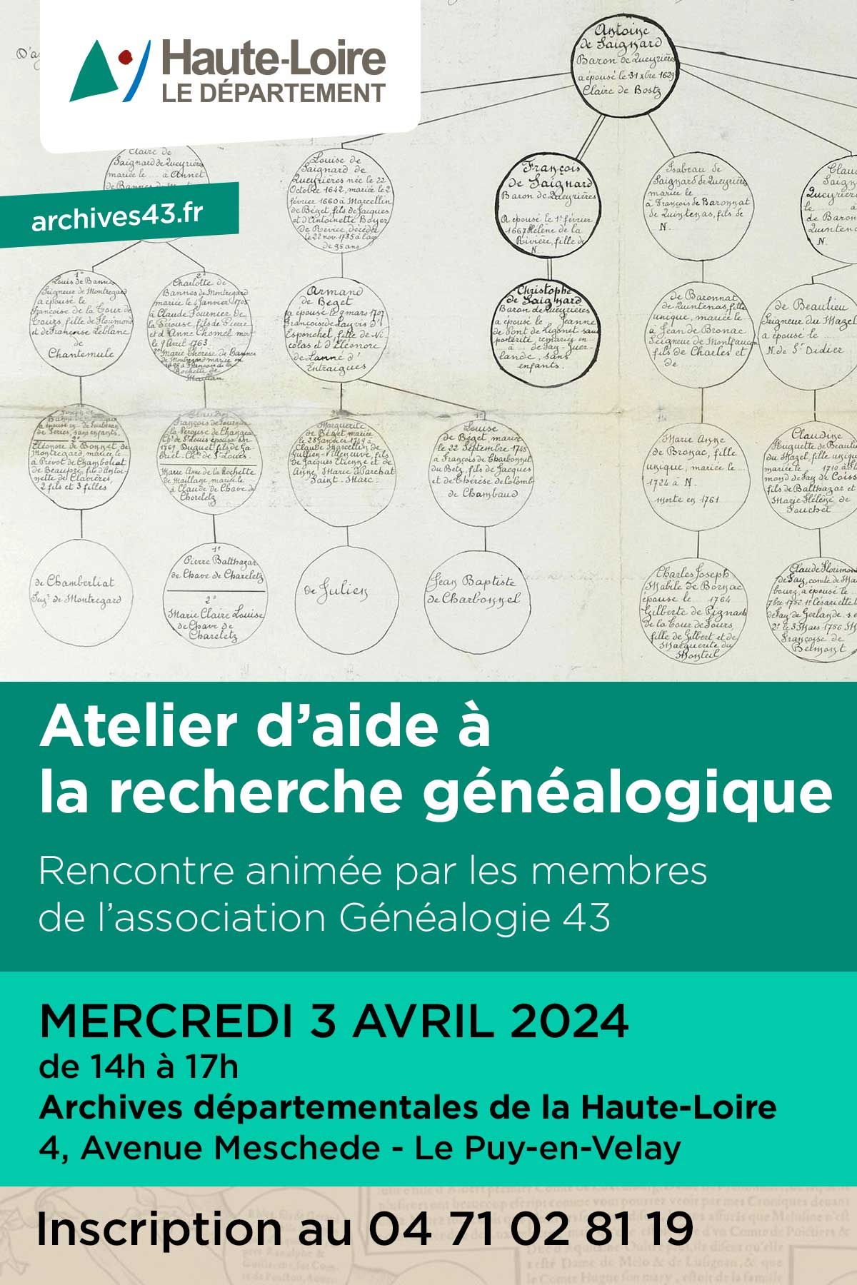 Atelier d'aide à la recherche généalogique #2