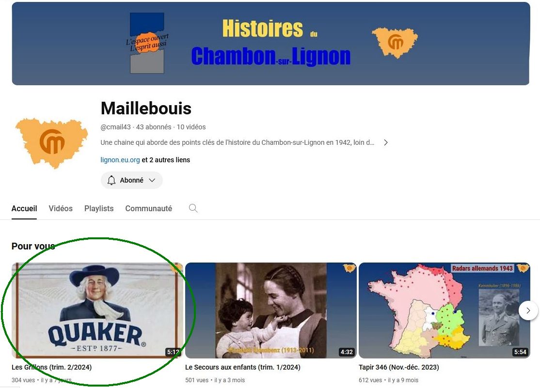 Gîte pour enfants Les Grillons au Chambon-sur-Lignon en 1942