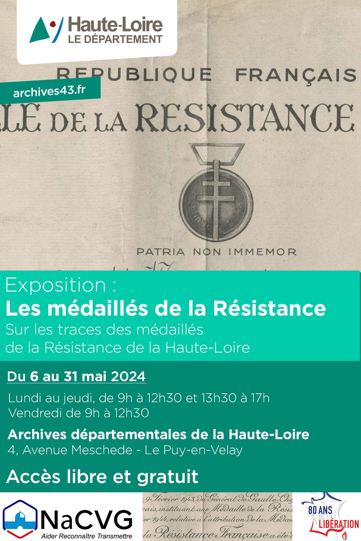 Sur les traces des médaillés de la Résistance de la Haute-Loire