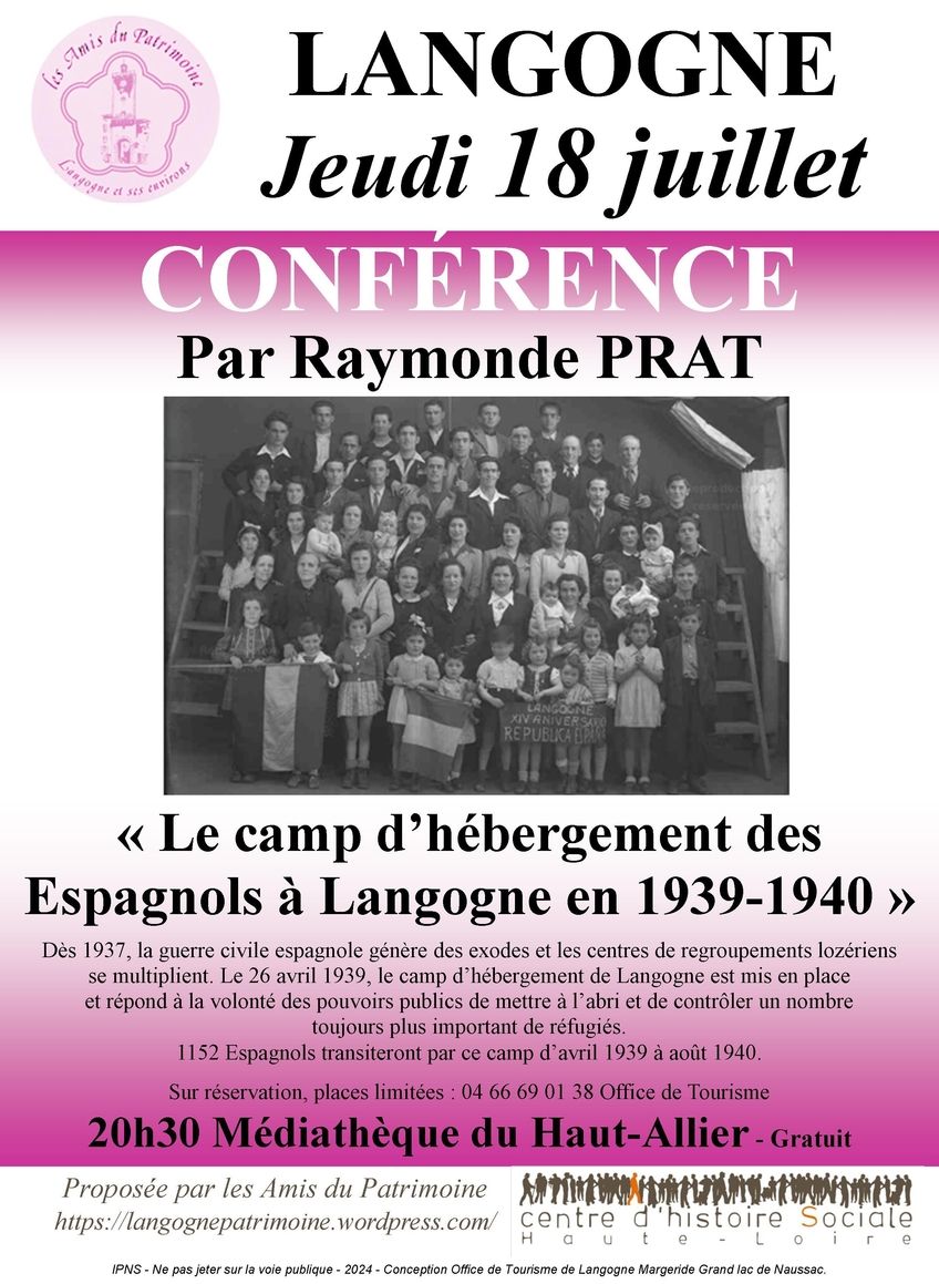 Le camp d’hébergement des Espagnols à Langogne en 1939-1940