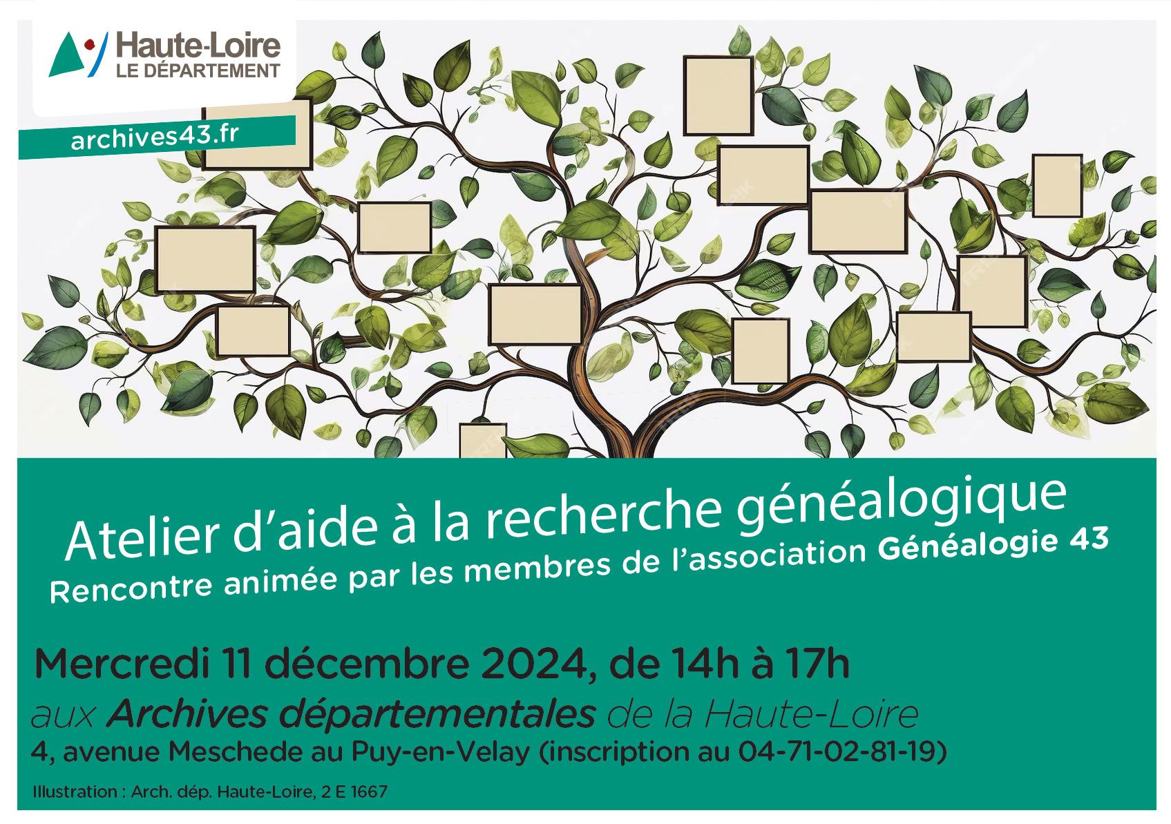 Atelier d'aide à la recherche généalogique