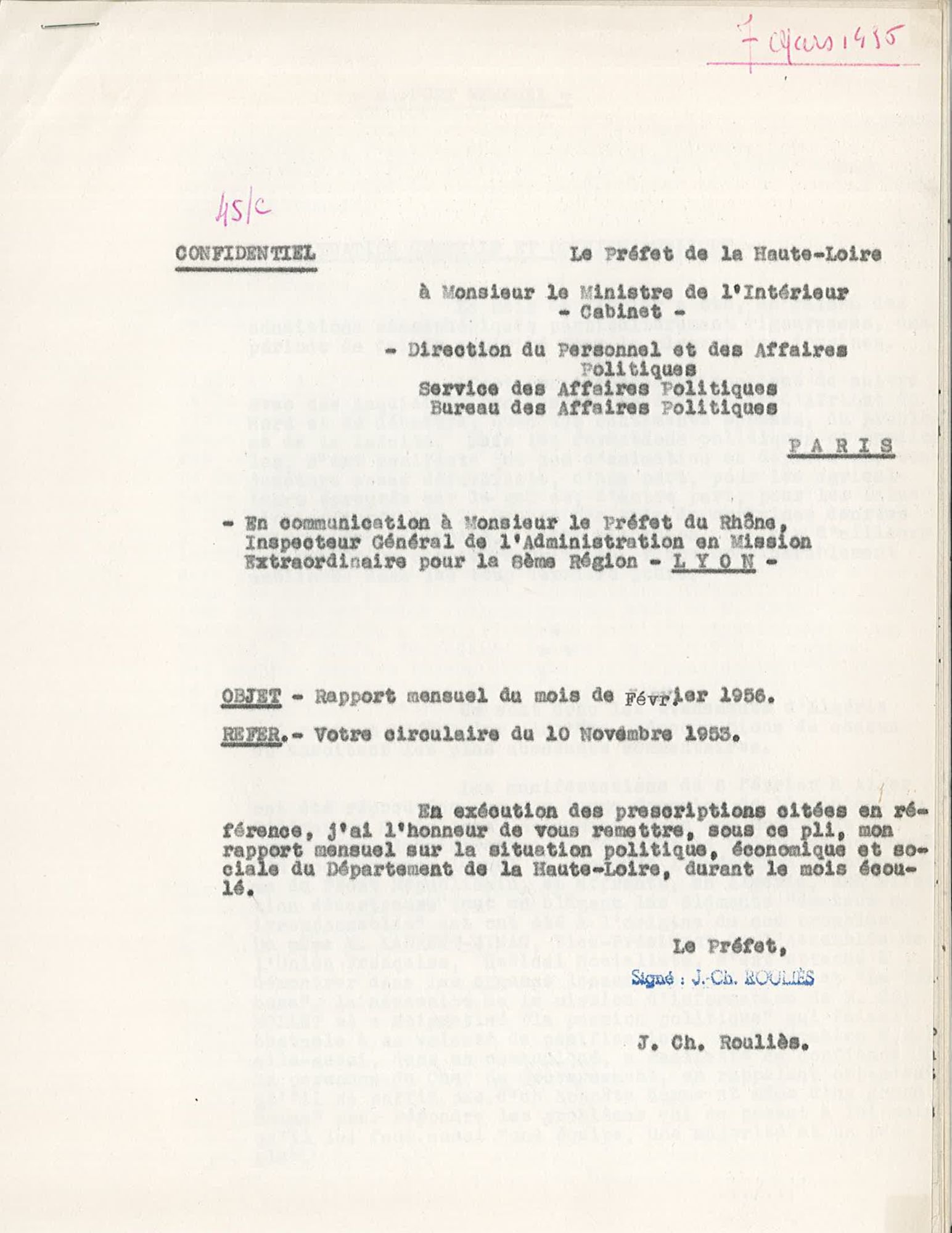 Souvenirs de l’hiver 1956